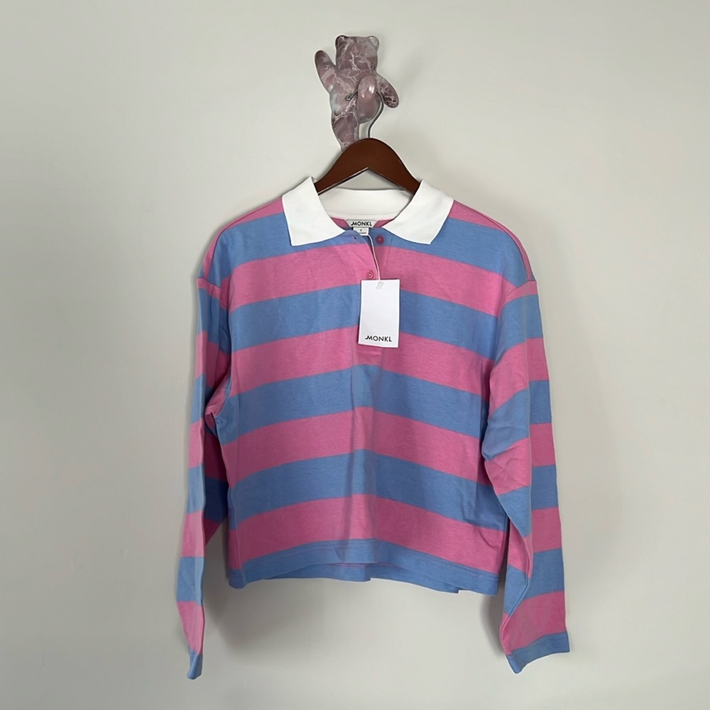 Monki long sleeve polo shirt
